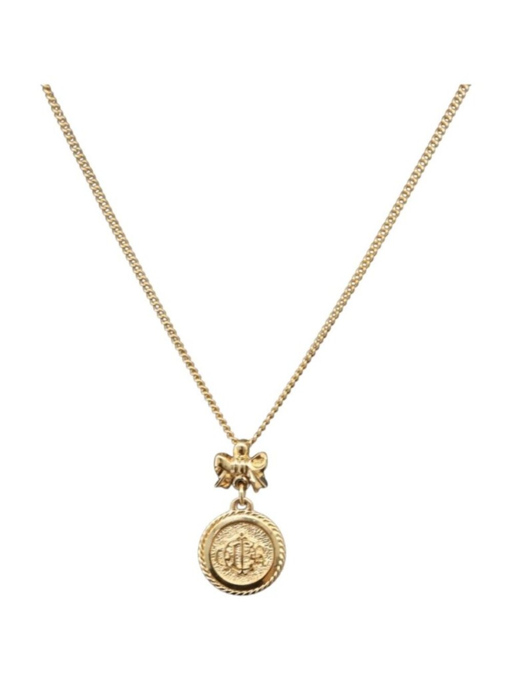 Christian Dior Necklace Metal Gold Tone